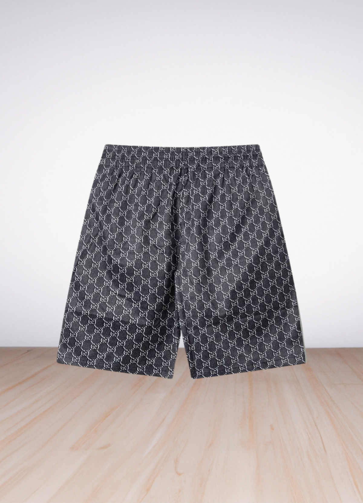 logo-print swim shorts בגד ים