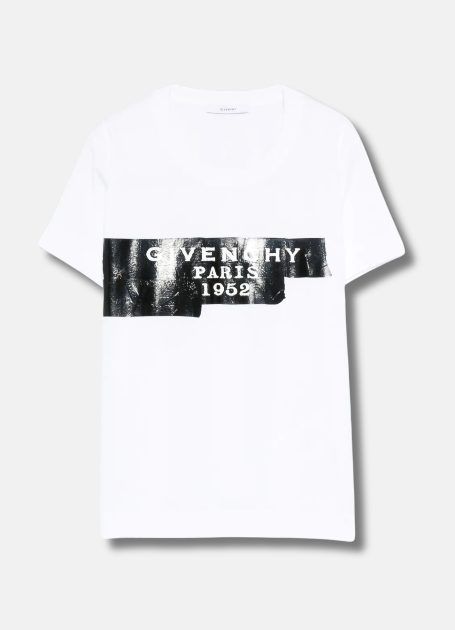 logo-print cotton T-shirt טי שירט צבע לבן