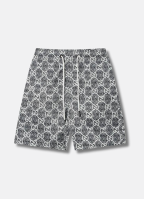 logo-print swim shorts בגד ים