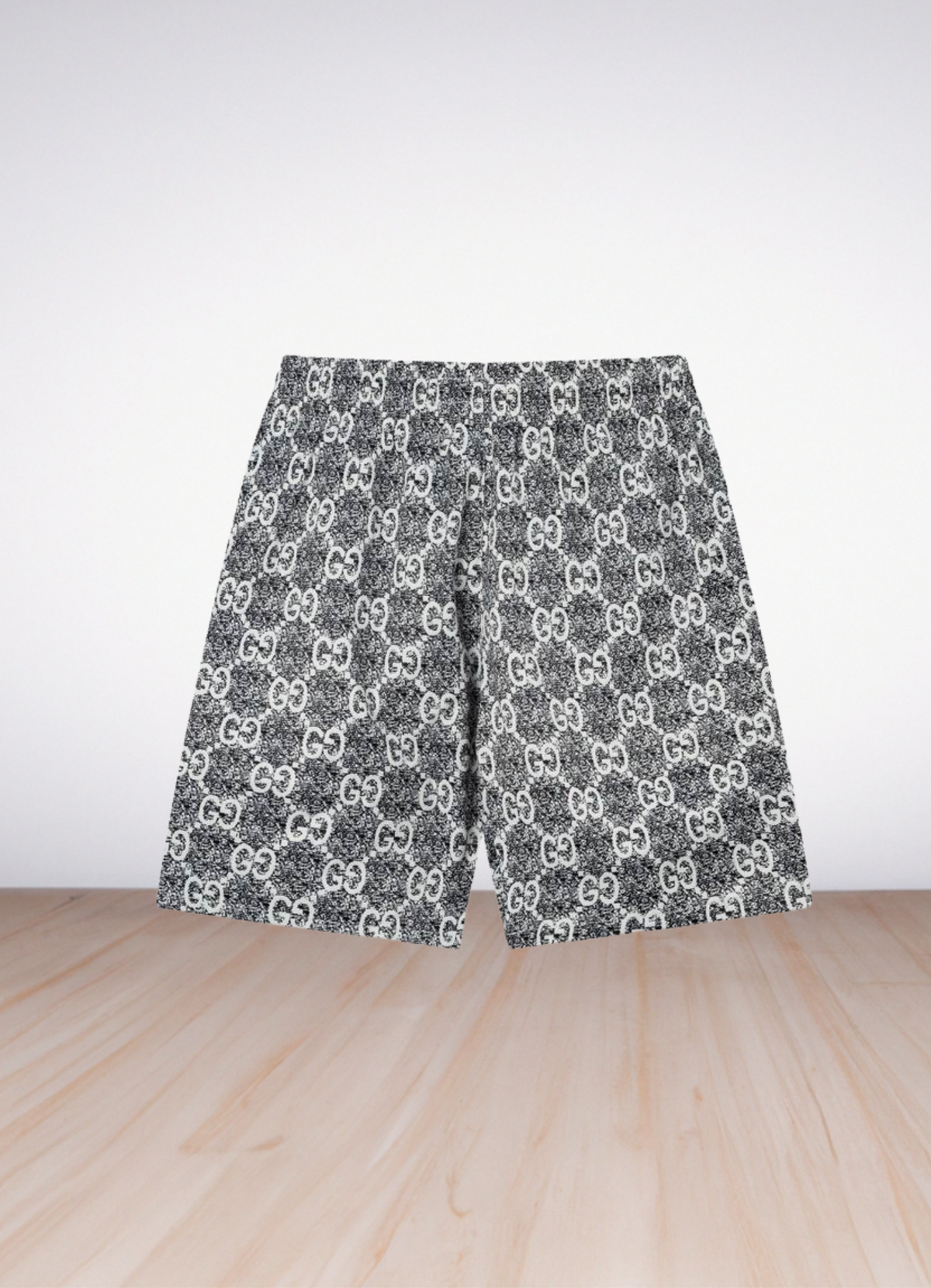 logo-print swim shorts בגד ים