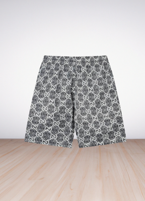 logo-print swim shorts בגד ים