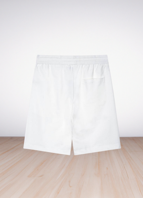 מכנסי שורטס Casablanca בצבע לבן עם הדפס לוגו צבעוני