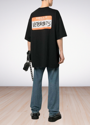 logo-print cotton T-shirt Black