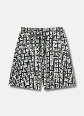 Logo Printed Drawstring Swim Shorts בגד ים