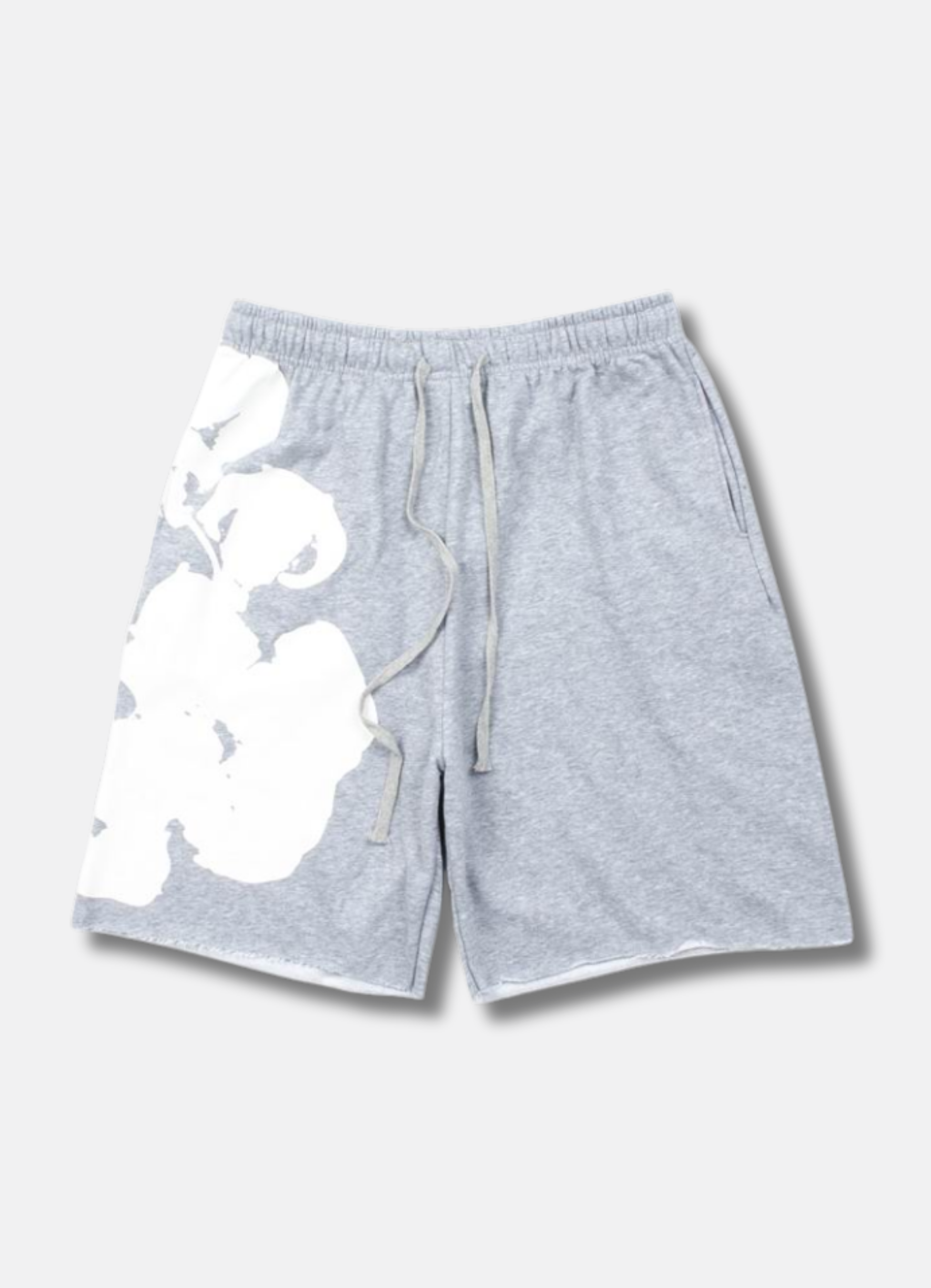 Big Cotton Wreath Sweat Shorts Grey