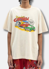 Logo Print Oversized T shirt Car Show
